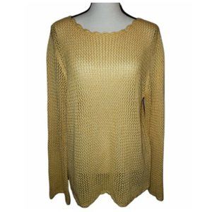 RELATIVITY - Yellow Knitted Sweater Size Large New